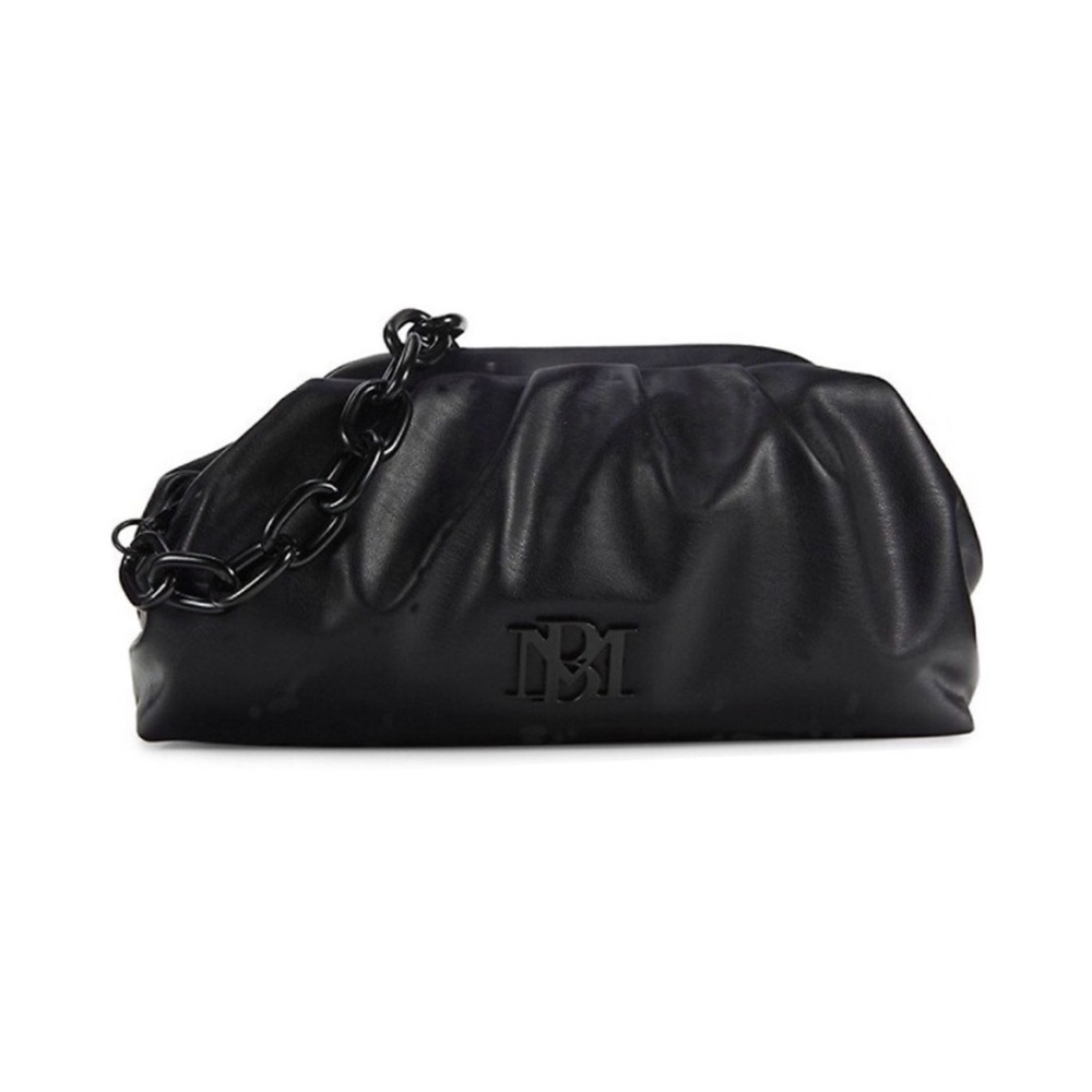 Badgley Mischka Wrapped Frame Clutch Black 11 1/2” x 6 1/2” NEW